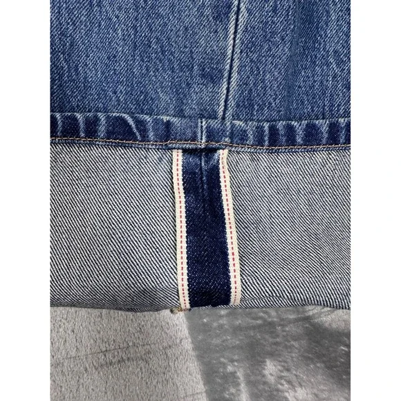Levis 501 90s Selvedge Denim Jeans Womens 28x30 Blue Straight Leg A1959-0063 NWT - Picture 5 of 16